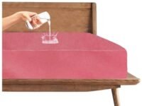 Trance Cotton Feel Terry Ultra Soft Waterproof Mattress Protector | Breathable - Hypoallergenic Mattresses Cover (72x72 inch | 6x6 feet, Pink - Pack of 1)