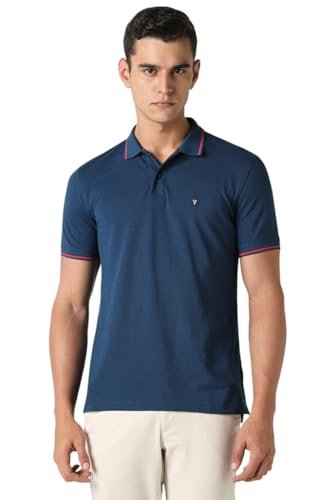Van Heusen Men's Cotton Solid Regular Fit T-Shirt