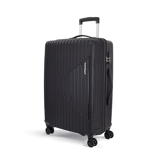 KAMILIANT by American Tourister Medium Savvy 70 Cms Check-in (PP) Hard Sided 8 Wheels Spinner Luggage/Suitcase/Trolley Bag (Black) (Double Wheel)