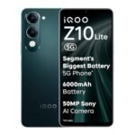 iQOO Z10 Lite 5G (Cyber Green, 4GB RAM, 128GB Storage) | 6000 mAh Battery | Dimensity 6300 5G Processor with 433K+* AnTuTu Score | IP64 Rated & Military Grade Shock-Resistance