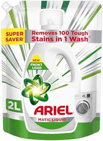 Ariel Liquid Detergent Front Load - 2L | Removes 7 day dried-in Stains in 1 wash inside Washing Machine | Now at Price of Powders | Amazing Fragrance | Protects Colours | Dissolves Faster
