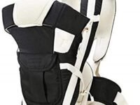 BabyGo Kids 4-in-1 Adjustable Baby Carrier Cum Kangaroo Bag | Multiple Carry Positions: Front, Back, Hip - Comfortable & Adjustable with Safety Belt and Buckle Straps (Black)