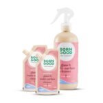 Born Good Plant Based Concentrated Glass And Multi-Surface Cleaner, Makes 1L, Biodegradable, Non-Toxic And Eco-Friendly - 50 ml (Pack of 2) + 1 Empty Bottle