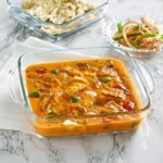 Borosil 1.6 L Baking & Serving Dish with Handle | Square Shape Bowl Container | Borosilicate Glass Bakeware and Serveware Casserole Dish Tray | Microwave, Oven & Dishwasher Safe | Transparent