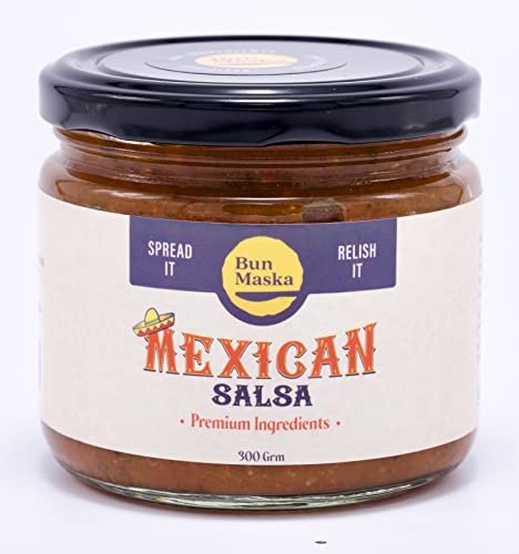 Bun Maska Mexican Salsa Sauce | Fresh Ingredients | Dipping Sauce | Medium Spicy | Nacho Sauce | 100% Vegetarian | Ready to eat (300g)