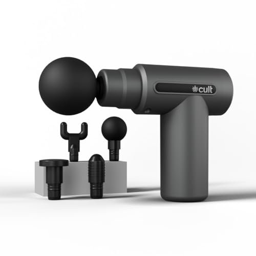 Cult Impact Deep tissue massage gun, 3000mAh battery, 6-speed intensity, Silicone round head, Full body gun massager.