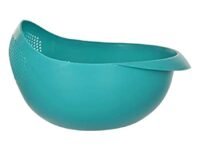 Cutting EDGE Food Strainer Colander (1 x Big) | Multipurpose Vegetable Rinsing Washing Bowl, Fruit Basket, Kitchen Sieve & Pasta Strainer | BPA-Free, Plastic Basket with Drain Holes (SEA Green)