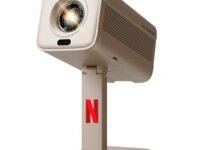 E GATE Atom 4X+ Fully Automatic Projector 4k Ultra HD | Whale TV+ Live TV on Android | Brightest 400 ISO | Native 1080p, Netflix, Prime | USB-HDMI ARC+CEC | HDR+HLG | WiFi 6, BT, FlexAngle, Egate Gold