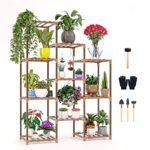 EIGEN Wooden Plant Stand For Balcony, Living Room, Flower Pot Gamla Stand For Indoor, Planter Stand For Decor (10 tier)