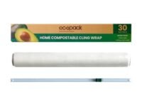 EcoPack Cling Film Wrap Food Biodegradable BPA Free Multipurpose Food Wrapping Paper Non-Stick Microwave Safe- 30 Meters Pack of 1