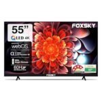 Foxsky 139 cm (55 inch) Frameless Series 4K Ultra HD LED Smart TV FS55GATV (Black)