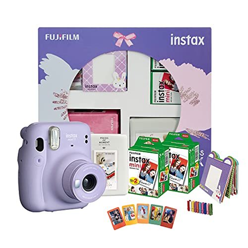 Fujifilm Instax Mini 11 Instant Camera (Lilac Purple) Happiness Box with 40 Shots, Compact