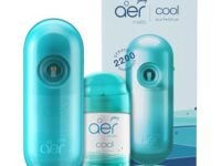 Godrej aer Matic Kit - Automatic Air Freshener spray with Flexi Control | Cool Surf Blue (210ml)