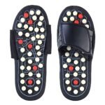 HUSB Spring Acupressure and Magnetic Therapy Accu Paduka Slippers Foot Massager for Full Body Blood Circulation Slippers Foot Massager For Men and Women (Unisex) (Size 5, 6, 7, 8, 9, 10), Black