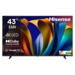 Hisense 108 cm (43 inches) E6N Series 4K Ultra HD Smart LED Google TV 43E6N (Black)