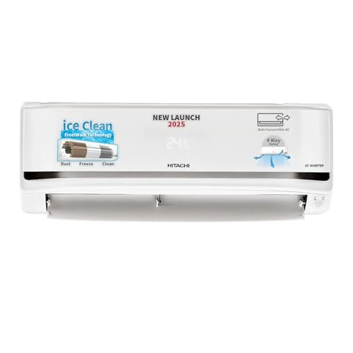 Hitachi 2 Ton Class 5 Star Xpandable+ Inverter Split AC (100% Copper, 4-Way Swing, ice Clean, Dust Filter, 5500STXL RAS.V522PCBISH1, White)