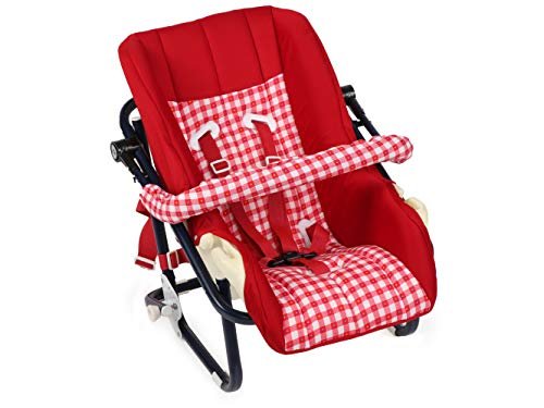 INFANTO Baby Car Seat with Adjustable Seat Positions, Front Guard & Three-Point Harness for 6-36 Months, Fits Front & Rear Car Seats Carry Cot & Feeding Chair-Red