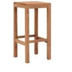 Indigo interiors Wooden Long Bar High Stool for Home | Kitchen Stool | Sheesham Wood, Natural Brown Teak Finish