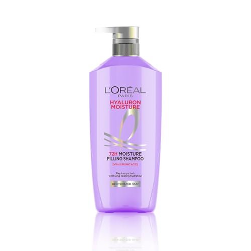 L'Oreal Paris Hyaluron Moisture 72Hr Filling Shampoo With Hyaluronic Acid, For Frizz-Free, Hydrated And Bouncy Hair Full Of Life | 800 Ml