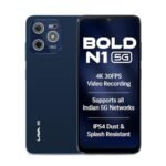 Lava Bold N1 5G (Royal Blue, 4GB RAM, 128GB Storage) |Bigger 6.75" HD+ Notch Display | Octacore 5G Processor | 13 MP AI Camera |5000 mAh Battery| IP54 Rated Dust & Water Splash Proof