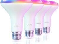 Linkind BR30 Smart Light Bulbs, WiFi Flood Light Bulbs Compatible with Alexa & Google Home, RGBTW Color Changing Light Bulb, 1800K-6500K Tunable White, E26 8W Equivalent 60W, 2.4Ghz WiFi only, 4 Pack