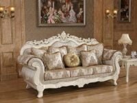Luxury 3 Seater Sofa Solid Wood Without Centre Table Hand Carving Work Sofa Set for Your Living Room/Office/Dining Room/Hall