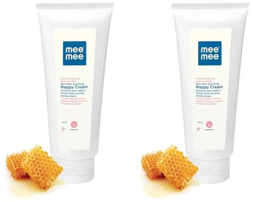 Mee Mee Baby Nappy Cream | Natural Diaper Rash Cream | Treats and Prevents Diaper Rash | Goodness of aloevera (with Soothing Relief- 100 g (Single Pack) (Pack of 2)