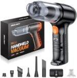 SEALIGHT Mini Wireless Car Vacuum, 13000pa High Power Suction and Air Duster, Lightweight Compact Handheld Portable Cleaner for Home, Office, Pet