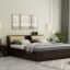 STRATA FURNITURE Sheesham Wood Queen Size Bed with Box Storage Wooden Double Bed Cot Bed Furniture for Bedroom Living Room Home - (Walnut Finish)