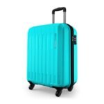 Safari Genius Alley Cabin Trolley Bag, Hard Case Polypropylene, 4 Spinner Wheels, 360 Degree Wheeling Carry on Luggage, Suitcase for Travel, Scuba Blue, 55 cm