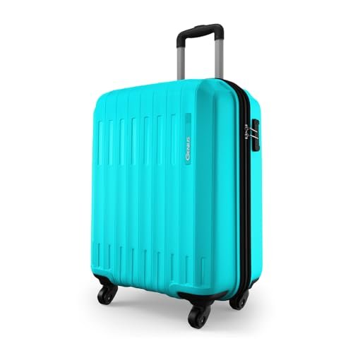 Safari Genius Alley Cabin Trolley Bag, Hard Case Polypropylene, 4 Spinner Wheels, 360 Degree Wheeling Carry on Luggage, Suitcase for Travel, Scuba Blue, 55 cm
