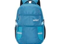 Safari Omega Spacious/Large 5 Compartment Laptop Backpack With Raincover, College Bag, Travel Bag For Unisex, Teal, 30 Litre