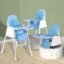 Safe-O-Kid® Multifunctional High Chair with 1 Year Warranty and Feeding Set, Adjustable, Foldable, and Comfortable with Soft Cushion & Removable Tray | 6 Months to 5Years I Blue