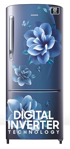 Samsung 183 L, 4 Star, Digital Inverter, Direct-Cool Single Door Refrigerator (RR20C1724CU/HL, Camellia Blue)