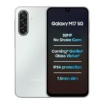 Samsung Galaxy M17 5G (Moonlight Silver, 8GB RAM, 128GB Storage)| Circle to Search| Gemini Live| 50MP OIS Triple Camera| IP54 Rating| Gorilla Glass Victus| AI| 6 Gen of OS Upgrades| Without Charger