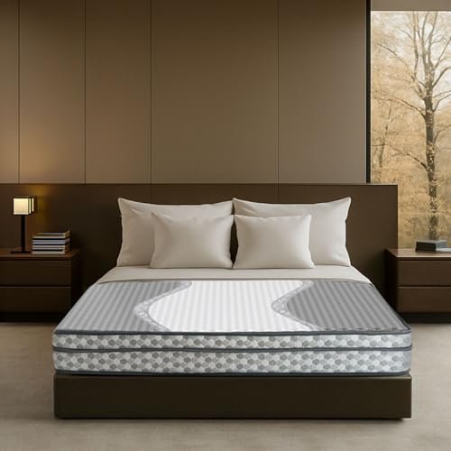 Sleepwell Ortho Pro Spring Mattress | Euro Top Finish | Triple-Zone Pocket Spring | Spine Support | Acuprofile Technology | King Size | 78X72X6 | 10 Yrs Warranty