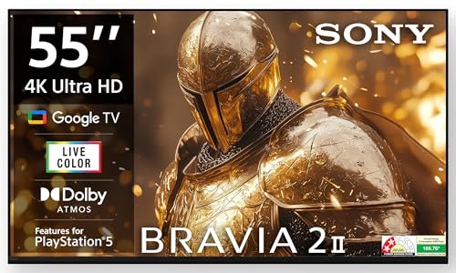 Sony 139 cm (55 inches) BRAVIA 2M2 Series 4K Ultra HD Smart LED Google TV K-55S25BM2-2 Years Warranty for Limited Period
