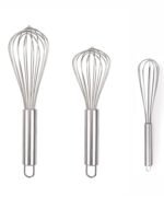 TIARA - Piano 3pc Whisks for Cooking, 3 Pack Stainless Steel Whisk for Blending, Whisking, Beating and Stirring, Enhanced Version Balloon Wire Whisk Set (7+8+10) inch
