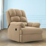 The Sleep Company Luxe Motorised Standard Recliner | Patented SmartGRID Technology | Motorised Single Recliner Sofa | Unique Lumbar Design | Premium Upholstery | Beige