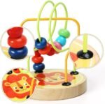 Two-in-one Early Education Set Mini Bead Maze Toy for Toddlers Montessori Activity Center Portable Travel Toys