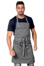Under NY Sky Chef Apron ââ‚¬â€œ Professional Gray Twill ââ‚¬â€œ Cotton Straps - Smart Pockets - Adjustable for Men and Women ââ‚¬â€œ Pro Chef, Cook, Kitchen, Baker, Barista, Bartender, Server Aprons