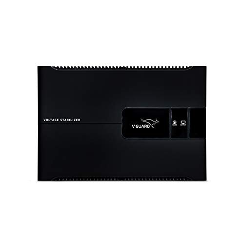 V-Guard Voltino Max TV Stabilizer | Applicable for Smart TVs up to 140cm (55'') +Set Top Box,Home Theatre/Gaming Console|3 Ampere Capacity | 2 Year Warranty by V-Guard | Black