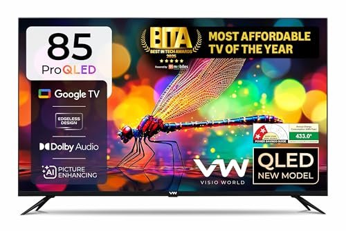 VW 215 cm (85 inches) Pro Series 4K Ultra HD Smart QLED Google TV VW85GQ1