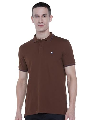 Van Heusen Men's Cotton Solid Regular Fit T-Shirt