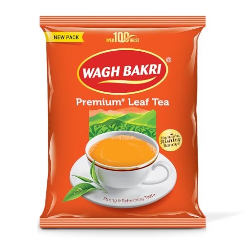 Wagh Bakri Premium Assam Leaf Tea, Strong Taste & Refreshing Aroma, 250 Grams