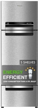 Whirlpool 215 L Frost Free Triple-Door Refrigerator | Zeolite Technology | Microblock Technology [FP 223D PROTTON ROY RADIANT STEEL(Z), Up to 44% Reduction in Cold Air Loss*]