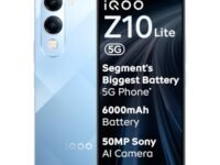 iQOO Z10 Lite 5G (Titanium Blue, 8GB RAM, 256GB Storage) | 6000 mAh Battery | Dimensity 6300 5G Processor with 433K+* AnTuTu Score | IP64 Rated & Military Grade Shock-Resistance