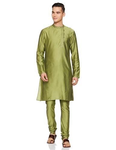 Amazon Brand - Symbol Men Festive Long Kurta & Pyjama Set (2pcs)