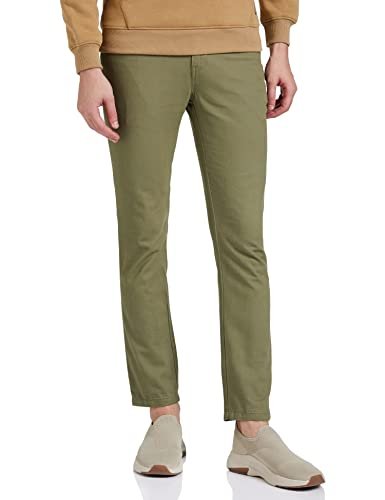 Amazon Brand - Symbol Men's Casual Cotton Pants | Scoop Pocket Chinos | Trousers (Regular Fit)