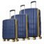 Aristocrat Comet Set of 3 Trolley Bag 56, 66 & 76cm | Small+Medium+Large | Hard Luggage| Smooth 8-Wheel Suitcase| Combination Lock with Sturdy Zipper | 3-Year International Warranty (Blue)